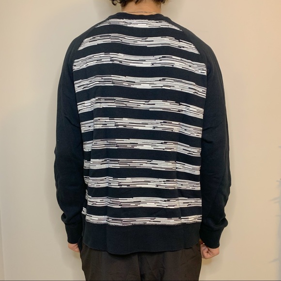 Black & White Striped Nike Crewneck - Picture 3 of 3